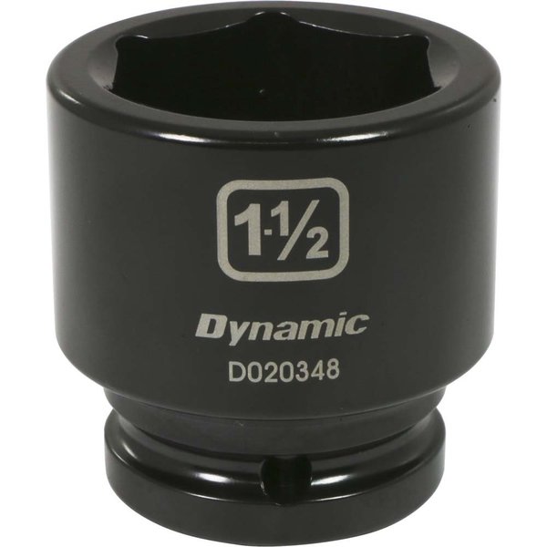 Dynamic Tools 3/4" Drive 6 Point SAE, 1-1/2" Standard Length, Impact Socket D020348